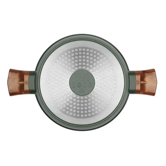 КАСТРЮЛЯ RESTO 93703, 4.6Л, 24СМ, ЗЕЛЁНЫЙ