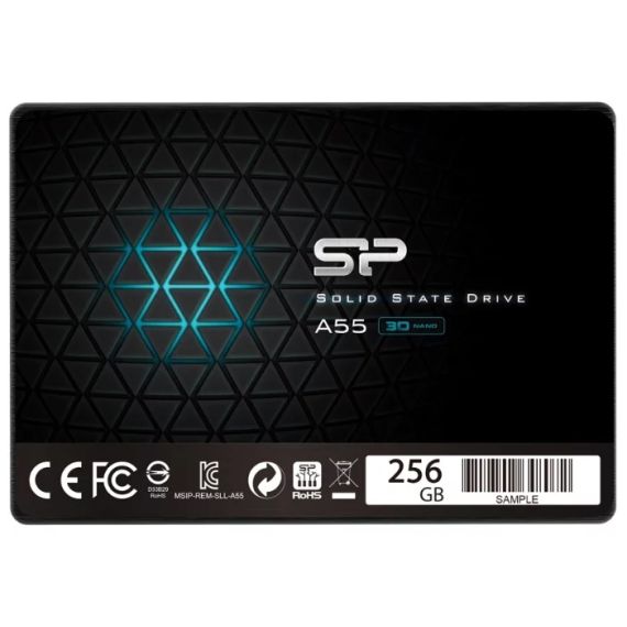 2.5” SSD 256GB  SILICON POWER  ACE A55, SATAIII, SEQREADS: 460 MB/S, SEQWRITES: 450 MB/S, MTBF 1.5MLN, SLC CACHE TECHNOLOGY, BBM, SP TOOLBOX, 7MM, 3D NAND TLC