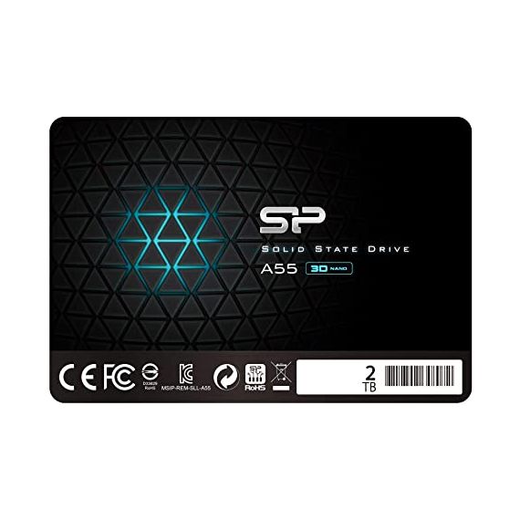 2.5” SSD 2.0TB  SILICON POWER  ACE A55, SATAIII, SEQREADS: 500 MB/S, SEQWRITES: 450 MB/S, MTBF 1.5MLN, SLC CACHE TECHNOLOGY, BBM, SP TOOLBOX, 7MM, 3D NAND TLC