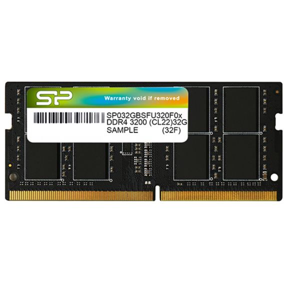 8GB DDR4-3200 SODIMM  SILICON POWER, PC25600, CL22, 1GX8, SINGLE RANK, 1.2V