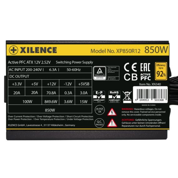 BLOC DE ALIMENTARE 850W XILENCE ”GAMING GOLD SERIES” XP850R12 (XN340)