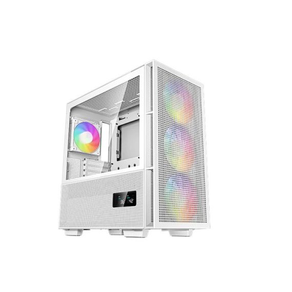 CARCASA DEEPCOOL CH560 WH DIGITAL / W/OPSU / SIDE-WINDOW / DIGITAL SCREEN / 4X120MM ARG / ATX / WHITE