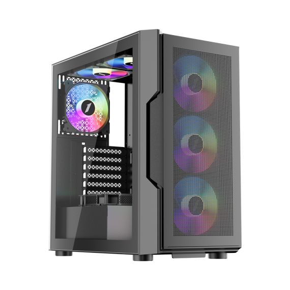CARCASA GAMING 1STPLAYER T7-P / NO PSU / SIDE-WINDOW / 7X120MM / ATX / BLACK