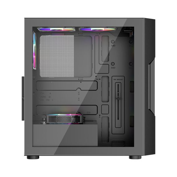 CARCASA GAMING 1STPLAYER T7-P / NO PSU / SIDE-WINDOW / 7X120MM / ATX / BLACK