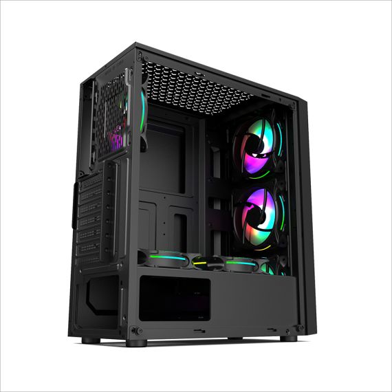 CARCASA GAMING 1STPLAYER RB-4 / NO PSU / SIDE-WINDOW / 1X120MM / ATX / BLACK