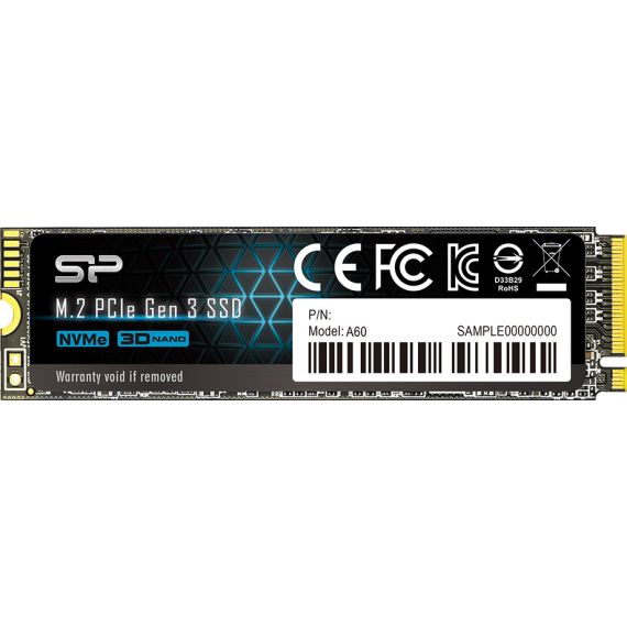 M.2 NVME SSD SILICON POWER A60/ 2.0TB/ PCIE3.0 X4 / NVME1.3/ M2 TYPE 2280