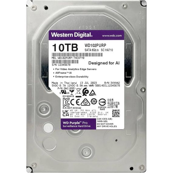 3.5” HDD WESTERN DIGITAL CAVIAR PURPLE PRO/ 8.0TB/ 7200RPM/ 512MB/ SATAIII