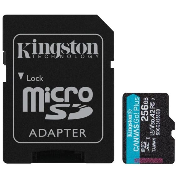КАРТА ПАМЯТИ KINGSTON CANVAS GO! PLUS MICROSD 256GB