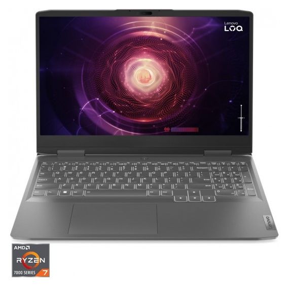 LAPTOP 15.6” LENOVO LOQ 15APH8 / QHD / AMD RYZEN 5 7640HS / 16GB / 512GB SSD / RTX 3050 / STORM GREY