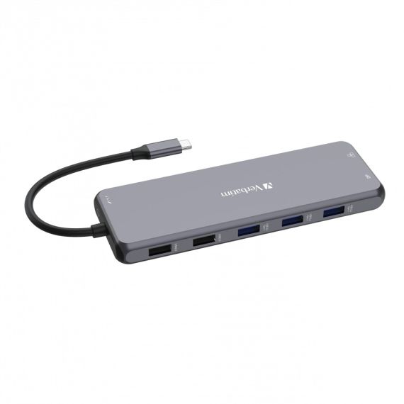 МНОГОПОРТОВЫЙ АДАПТЕР VERBATIM CMH-13/ USB-С/ 3XUSB-A 3.2/ 1XUSB-A 3.2(GEN2)/ 2XUSB-A/ 2XUSB-C/ 2XHDMI/ 1XDP/ RJ45