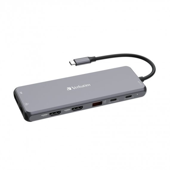 МНОГОПОРТОВЫЙ АДАПТЕР VERBATIM CMH-13/ USB-С/ 3XUSB-A 3.2/ 1XUSB-A 3.2(GEN2)/ 2XUSB-A/ 2XUSB-C/ 2XHDMI/ 1XDP/ RJ45