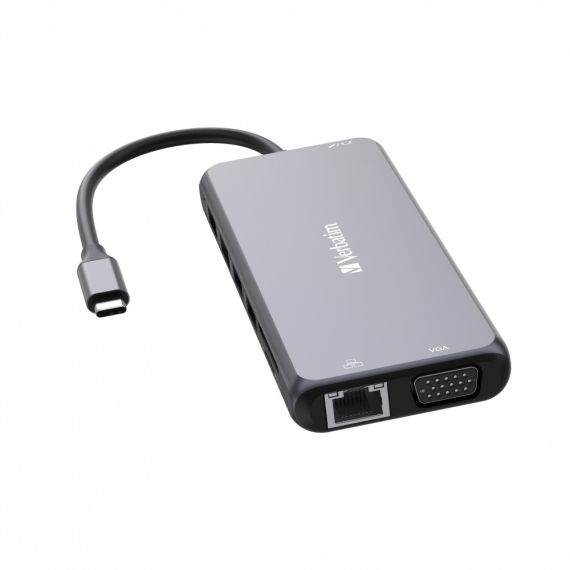МНОГОПОРТОВЫЙ АДАПТЕР VERBATIM CMH-14/ USB-С/ 3XUSB-A 3.2/ 2XUSB-A/ 1XUSB-C PD(100W)/ 2XHDMI/ 1XVGA/ RJ45/ SD/ MICROSD