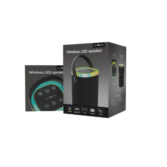 КОЛОНКА ПОРТАТИВНАЯ GEMBIRD SPK-BT-LED-06/ 10W / BLUETOOTH / MICROSD / USB / 1800 MAH