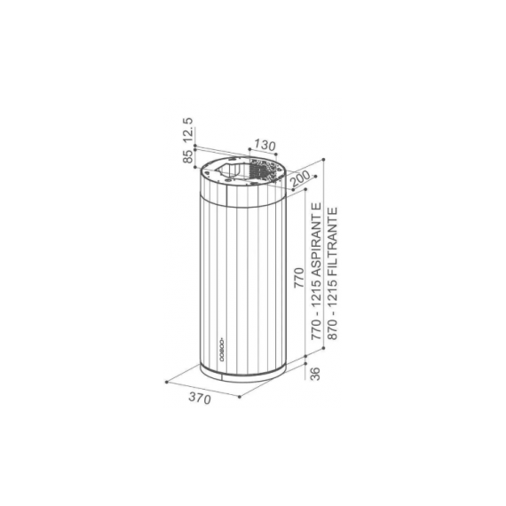 FABER CORINTHIA ISOLA EV8P WH MATT/TS A37