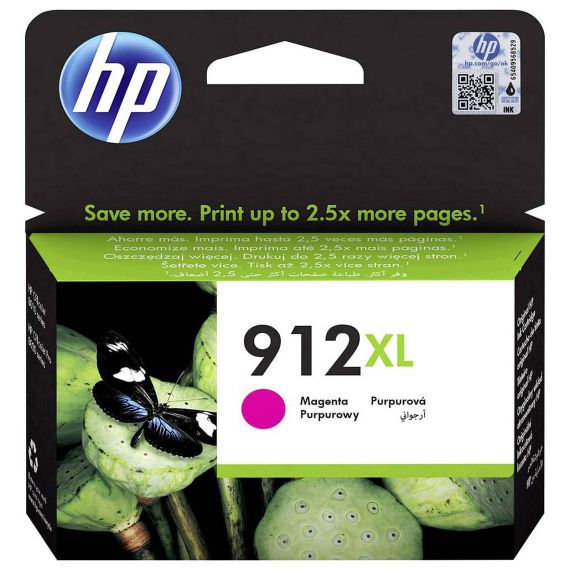 912XL (3YL82AE) MAGENTA INK CARTRIDGE; (FOR HP OFFICEJET PRO  8010 SERIES, 8012 PRO AIO, 8013 PRO AIO, 8014 PRO AIO, 8015 PRO AIO, 8020 PRO SERIES, 8022 PRO AIO, 8023 PRO AIO, 8024 PRO AIO, 8025 PRO AIO)