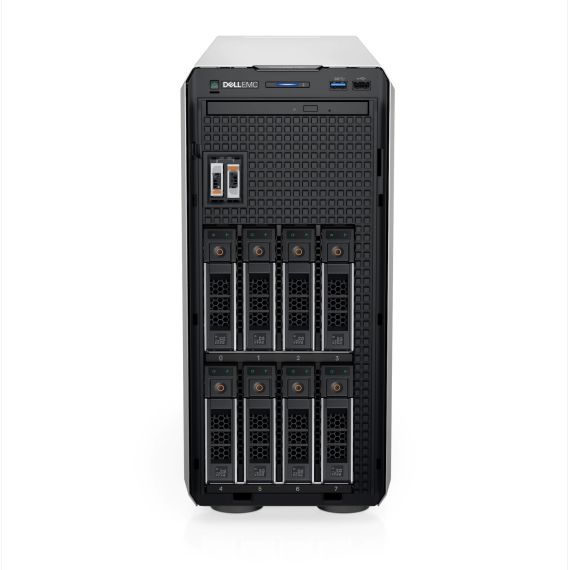 DELL POWEREDGE T350 TOWER, 1 X INTEL XEON E-2314 (2.8GHZ, 8M, 4C/4T, 65W), 1X16GB UDIMM DDR4 RAM, 2TB HDD SATA 7.2K (CHASSIS 8X3.5” HOT-PLUG HDD), PERC H355, IDRAC9 BASIC, ON-BOARD LOM, TPM 2.0 V3, SINGLE HOT-PLUG 700W PSU TITANIUM,