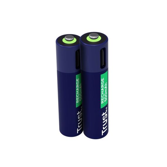 TRUST АККУМУЛЯТОРНАЯ БАТАРЕЯ USB-C AAA/ 500 MAH/  UP TO 800 CHARGE CYCLES/  2 PACK