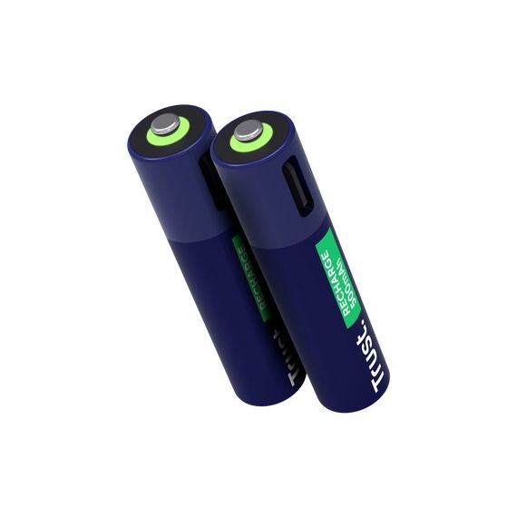 TRUST АККУМУЛЯТОРНАЯ БАТАРЕЯ USB-C AAA/ 500 MAH/  UP TO 800 CHARGE CYCLES/  2 PACK