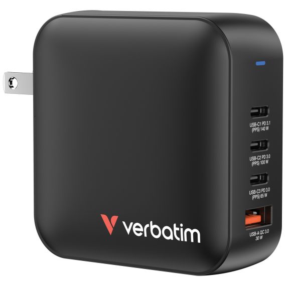 USB-ЗАРЯДНОЕ УСТРОЙСТВО  VERBATIM MINI GAN CHARGER 165W