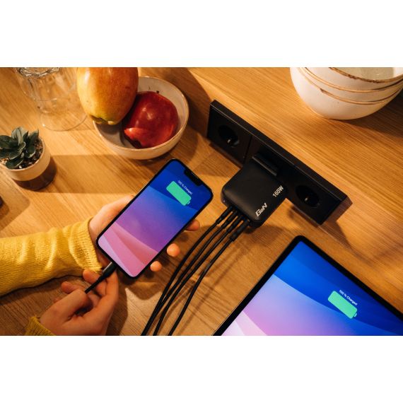 USB-ЗАРЯДНОЕ УСТРОЙСТВО  VERBATIM MINI GAN CHARGER 165W