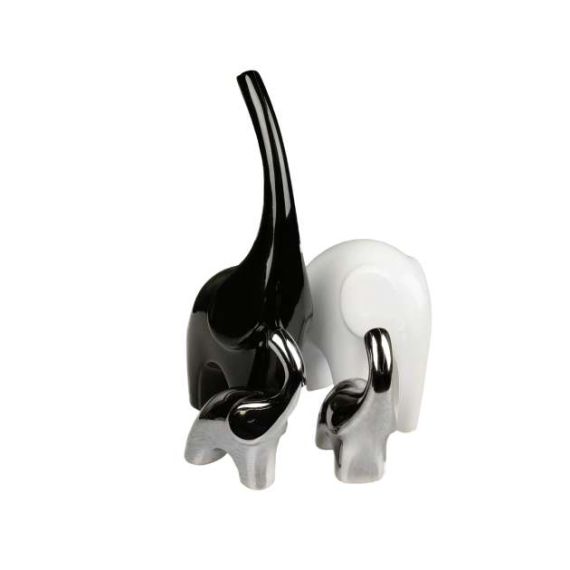 DECO ELEFANTI BLACK & WHITE