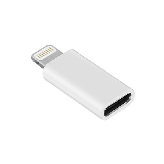 ПЕРЕХОДНИК ДЛЯ ШЛЕМА TYPE-C НА LIGHTNING, БЕЛЫЙ