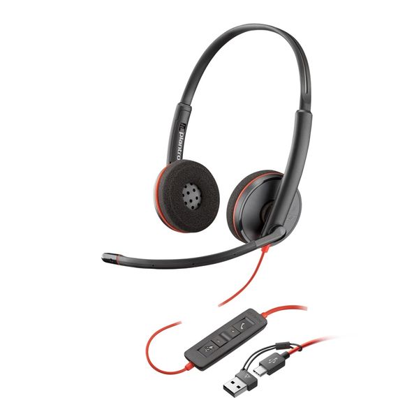 PLANTRONICS BLACKWIRE C3220 ГАРНИТУРА USB-A, ЧЕРНЫЙ