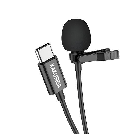 ПРОВОДНАЯ ЛАВАЛЕРА KSIGA KSC-763 TYPE-C 2M, ЧЕРНЫЙ