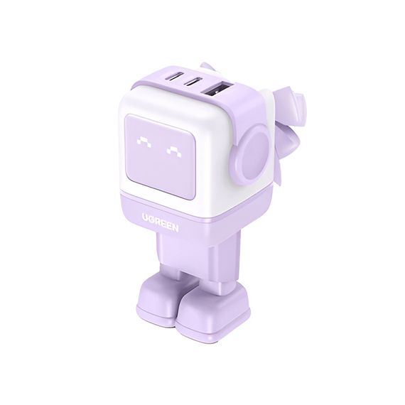 UGREEN NEXODE ROBOT GAN USB-A+2*USB-C 65W, ФИОЛЕТОВЫЙ