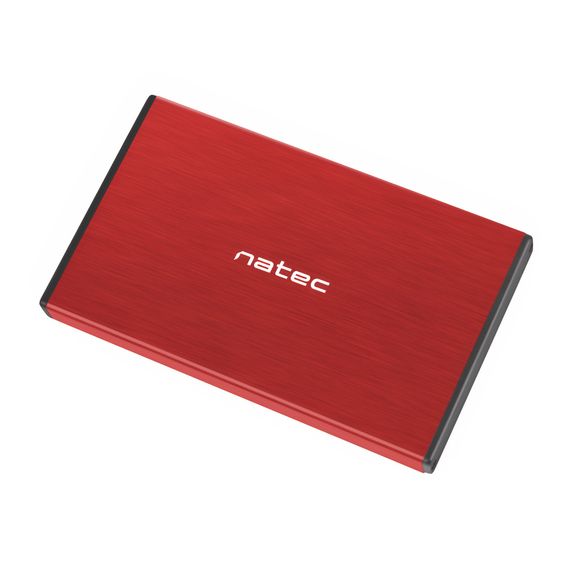 NATEC ВНЕШНИЙ КОРПУС ДЛЯ HDD/SSD RHINO GO SATA 2.5" USB 3.0, КРАСНЫЙ