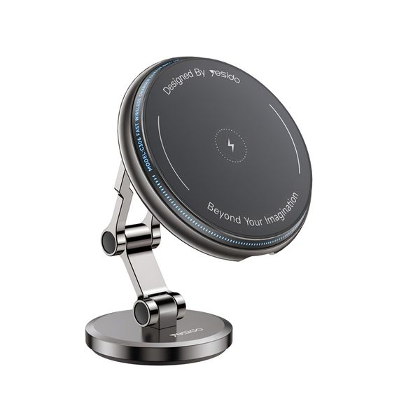 YESIDO АВТОМОБИЛЬНЫЙ ДЕРЖАТЕЛЬ БЕСПРОВОДНОЙ 15 ВТ C306, ЧЕРНЫЙ