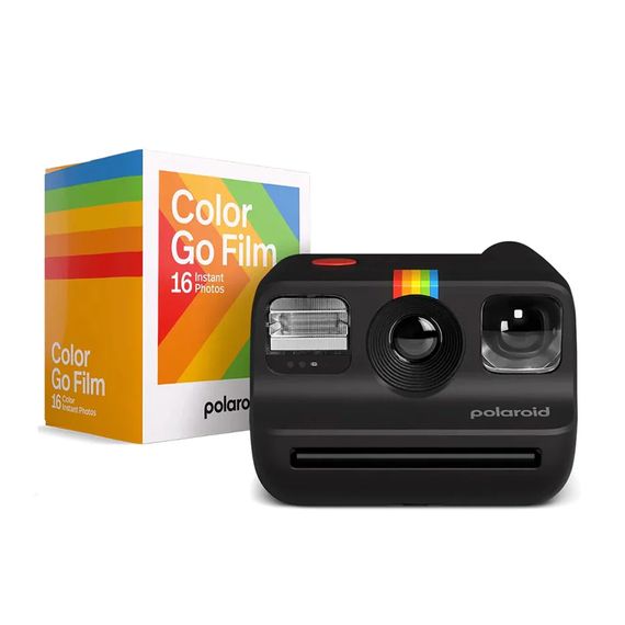 POLAROID PHOTO PRINTER GO GEN 2 EVERYTHING BOX + ЦВЕТНЫЕ ПЛЕНКИ 16 ЛИСТОВ, ЧЕРНЫЙ