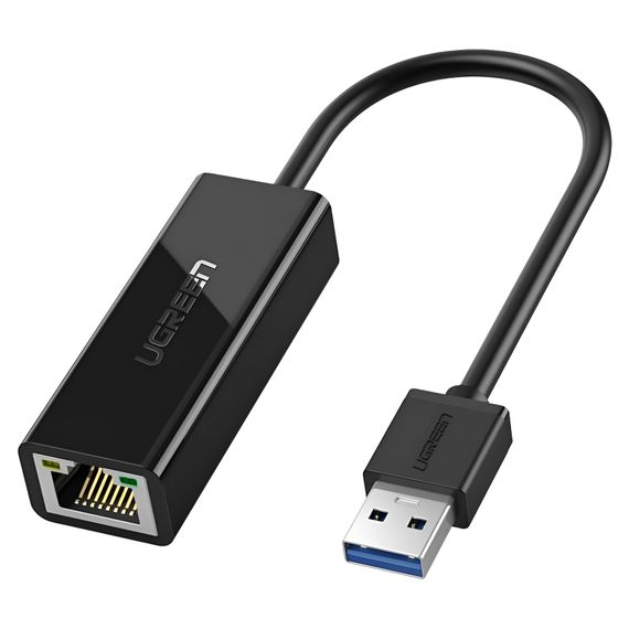 UGREEN СЕТЕВОЙ АДАПТЕР USB 3.0 ДЛЯ ГИГАБИТНОГО LAN RJ45 CM209, ЧЕРНЫЙ