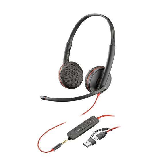 PLANTRONICS BLACKWIRE C3225 ГАРНИТУРА USB-C, ЧЕРНЫЙ