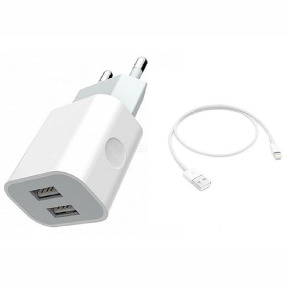 JOKADE НАСТЕННОЕ ЗАРЯДНОЕ УСТРОЙСТВО С КАБЕЛЕМ USB К LIGHTNING SINGLE DUAL USB К LIGHTNING SINGLE DUAL 5A YIYUE, БЕЛЫЙ