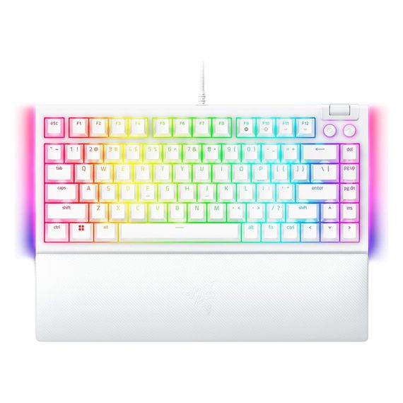RAZER КЛАВИАТУРА МЕХАНИЧЕСКАЯ BLACKWIDOW V4 75% WHITE EDITION US LAYOUT