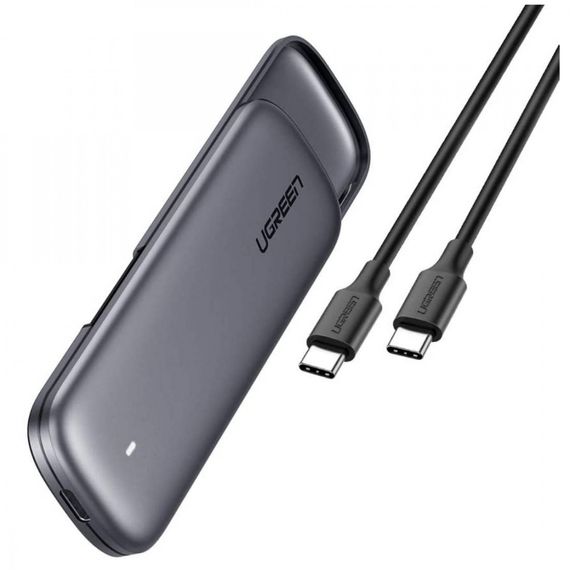 UGREEN ENCLOSURE TYPE-C 3.1 GEN2 TO M.2 B-KEY/M+B KEY SATA 3.0 6GBPS NGFF 0.5M CABLE CM238, BLACK