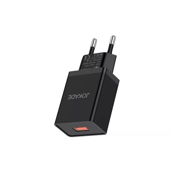 НАСТЕННОЕ ЗАРЯДНОЕ УСТРОЙСТВО JOKADE С КАБЕЛЕМ USB TYPE-C SINGLE PORT 5A 5A JB022, ЧЕРНЫЙ