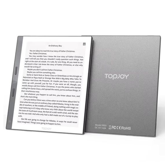ЭЛЕКТРОННАЯ TOP JOY E603 BLACK&WHITE E-READER 5.76" 1GB/32GB 198PPI, СЕРЫЙ