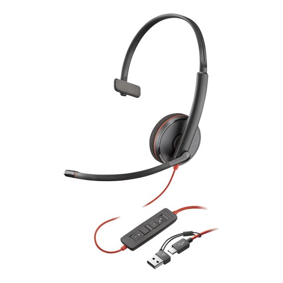 ГАРНИТУРА POLY HEADSET BLACKWIRE C3210 MONO USB-C/A