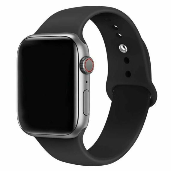 СИЛИКОНОВЫЙ РЕМЕШОК ДЛЯ APPLE WATCH 38/40/41 ММ M/L ЧЕРНЫЙ