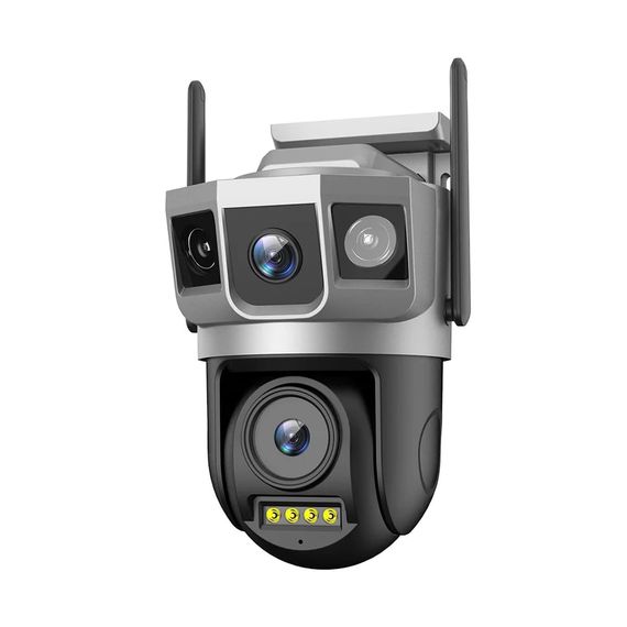 SAIKIOT CCTV SECURITY DUAL LENS CCTV SECURITY CAMERA V380 PRO 4G 4G CAMERA 8MP 10X ZOOM 4K WIFI, BLACK