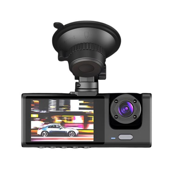 ВИДЕОРЕГИСТРАТОР АВТОМОБИЛЬНЫЙ DASH CAM+ЗАДНЯЯ КАМЕРА 1080P DVR-F80, ЧЕРНЫЙ