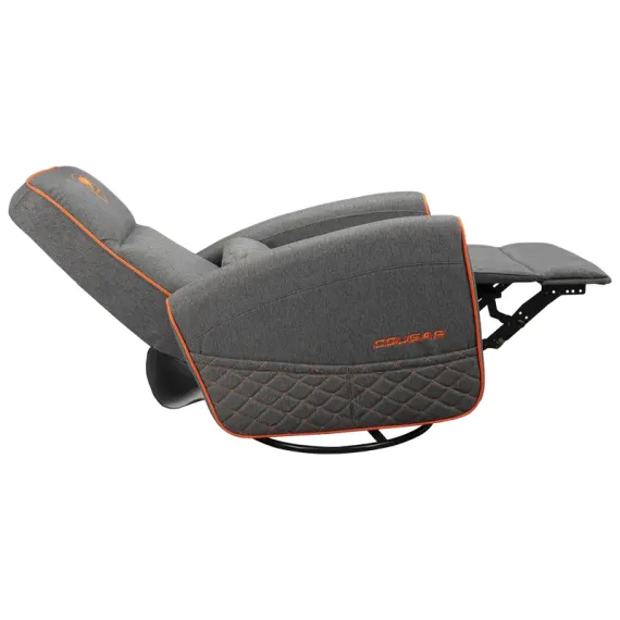 ИГРОВОЕ КРЕСЛО COUGAR FIDOM, ИМИТАЦИЯ ЛЬНА, СЕРЫЙ | ОРАНЖЕВЫЙ