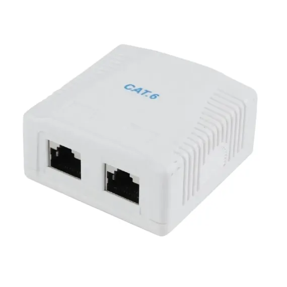 РОЗЕТКА ДЛЯ НАСТЕННОГО КРЕПЛЕНИЯ CABLEXPERT NCAC-2F6-01, БЕЛЫЙ