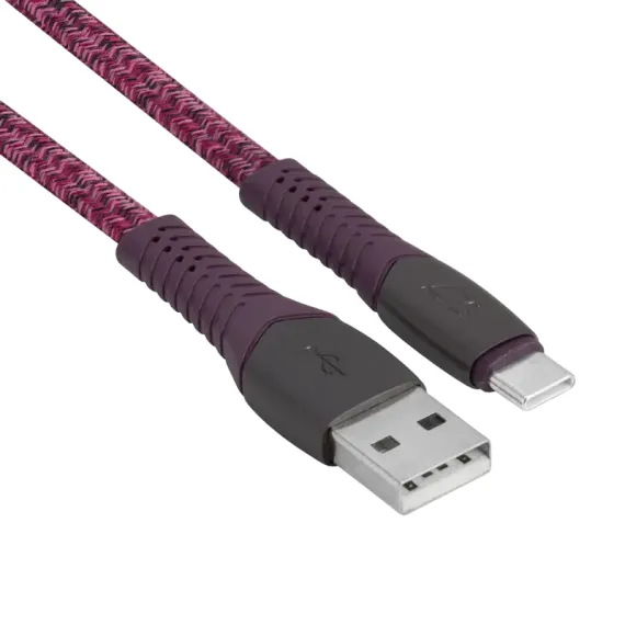 КАБЕЛЬ ДЛЯ ЗАРЯДКИ И СИНХРОНИЗАЦИИ RIVACASE PS6102 RD12, USB TYPE-A/USB TYPE-C, 1,2М, КРАСНЫЙ