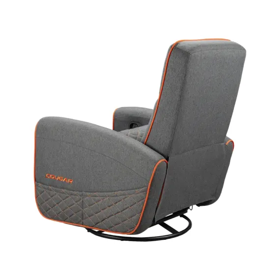 ИГРОВОЕ КРЕСЛО COUGAR FIDOM, ИМИТАЦИЯ ЛЬНА, СЕРЫЙ | ОРАНЖЕВЫЙ