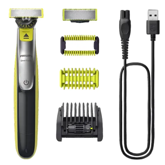 МУЖСКОЙ ТРИММЕР PHILIPS ONEBLADE QP2834/20, ЗЕЛЁНЫЙ | УГОЛЬНЫЙ