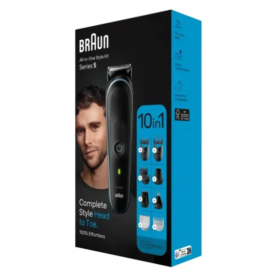 МУЖСКОЙ ТРИММЕР BRAUN MGK5445, ЧЕРНЫЙ | СИНИЙ