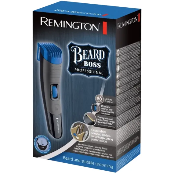 МУЖСКОЙ ТРИММЕР REMINGTON BEARD BOSS PROFESSIONAL MB4133, ЧЕРНЫЙ | СИНИЙ